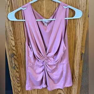 Delirious Women's Mauve Twist Front Tank Top